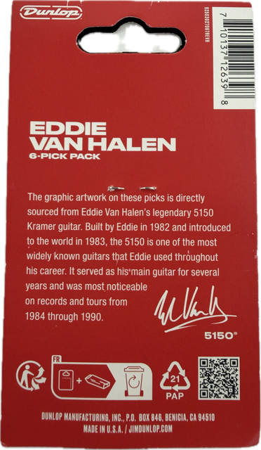 EDDIE VAN HALEN 5150 GUITAR PICK PACK detail 1