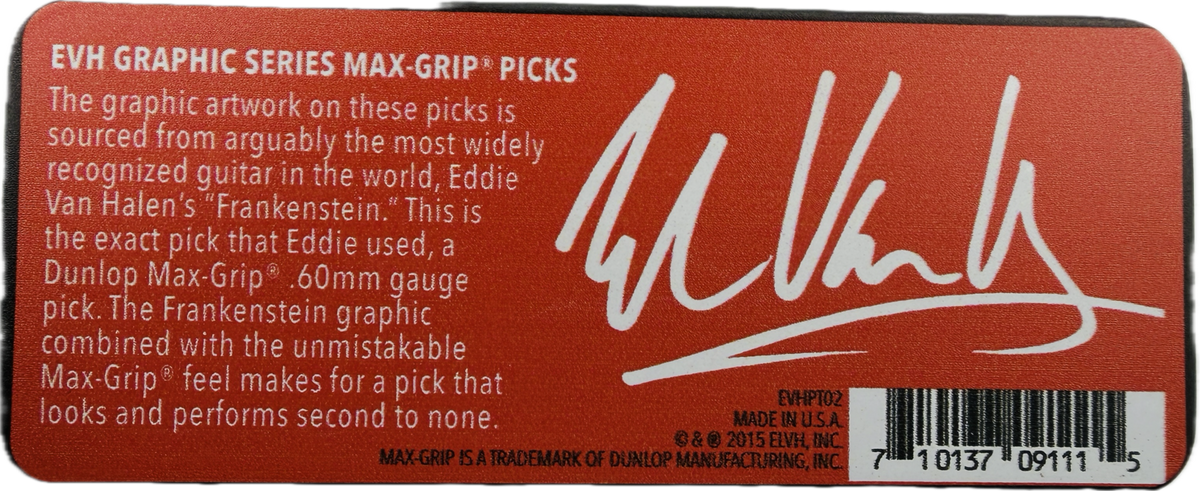 EDDIE VAN HALEN FRANKENSTEIN GUITAR PICK TIN back