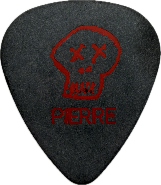 PIERRE BOUVIER SIMPLE PLAN 2005 NOT GETTING ANY TOUR GUITAR PICK reverse
