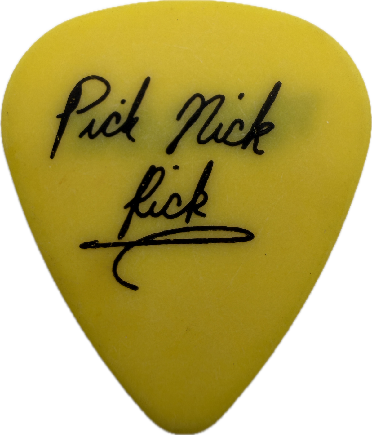 rick steier warrant 1995 ultraphobic tour yellow yellow guitar pick reverse pickrebel photo reverse