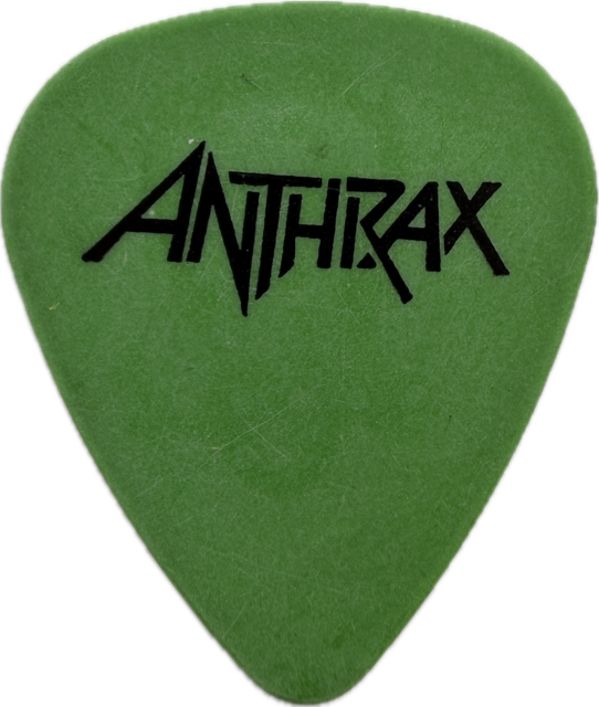 SCOTT IAN ANTHRAX 2005 ANGEL OF RETRIBUTION TOUR SKULL GUITAR PICK reverse
