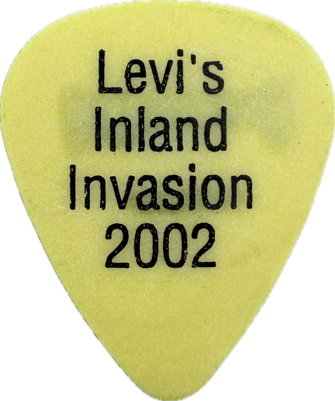 steve morris unwritten law 2002 music in high places tour dunlop yellow tortex tortex guitar pick reverse pickrebel photo reverse