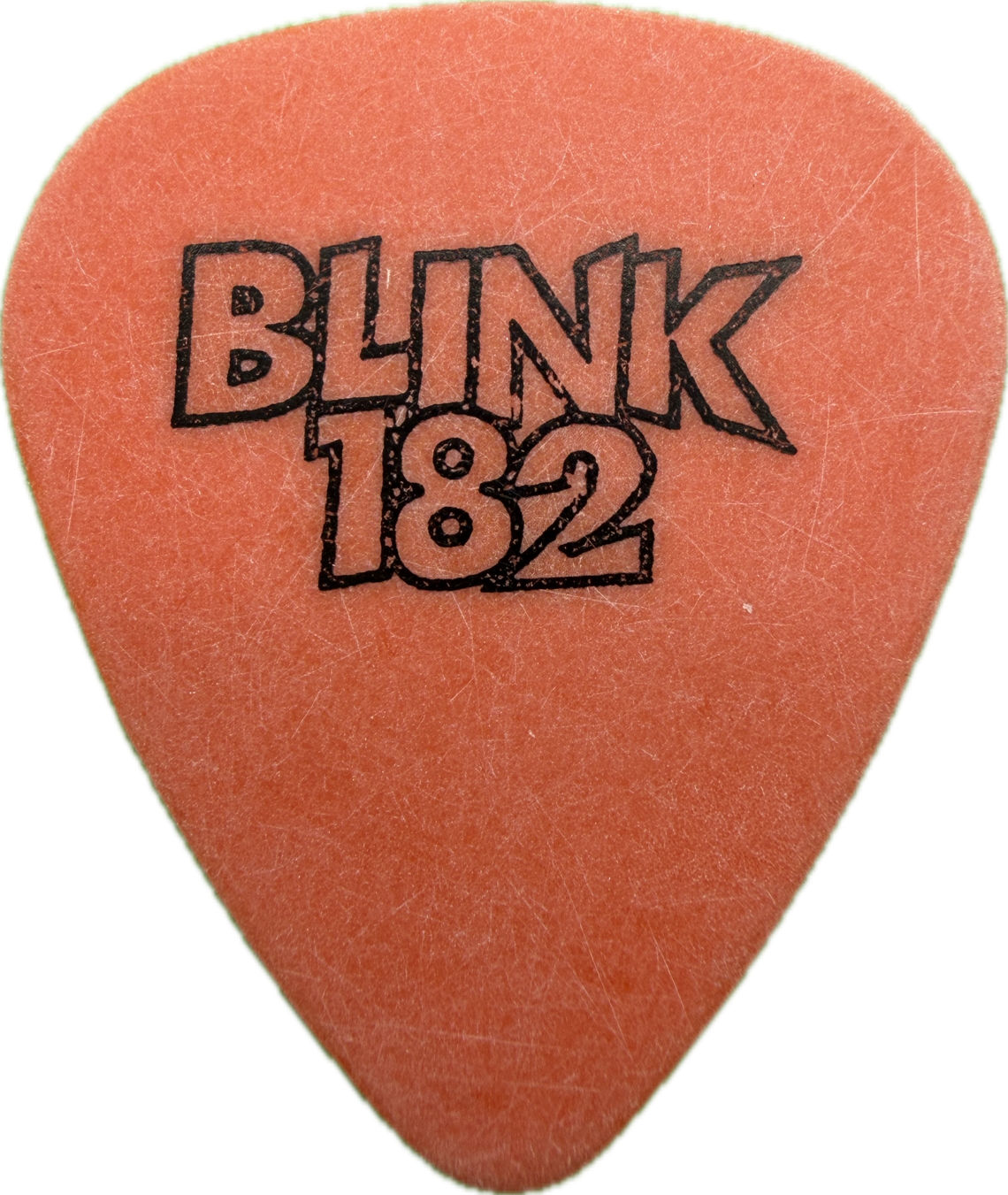 tom delonge blink 182 1999 enema of the state tour logo orange guitar pick reverse pickrebel photo reverse