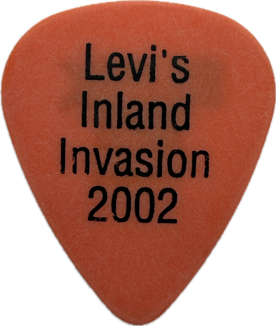 TOM DELONGE BLINK-182 2002 INLAND INVASION GUITAR PICK reverse