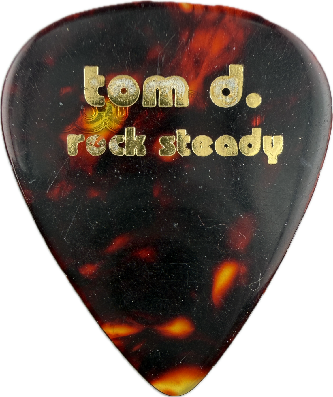 tom dumont no doubt 2001 rock steady tour guitar pick tom d rock steady guitar pick reverse pickrebel photo reverse