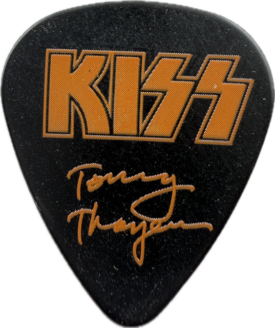 TOMMY THAYER KISS 2013 KRUISE III TOUR GUITAR PICK reverse