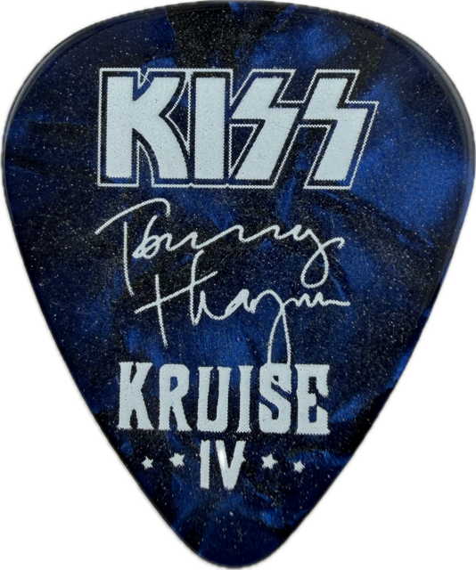 TOMMY THAYER KISS 2014 KRUISE IV TOUR GUITAR PICK reverse