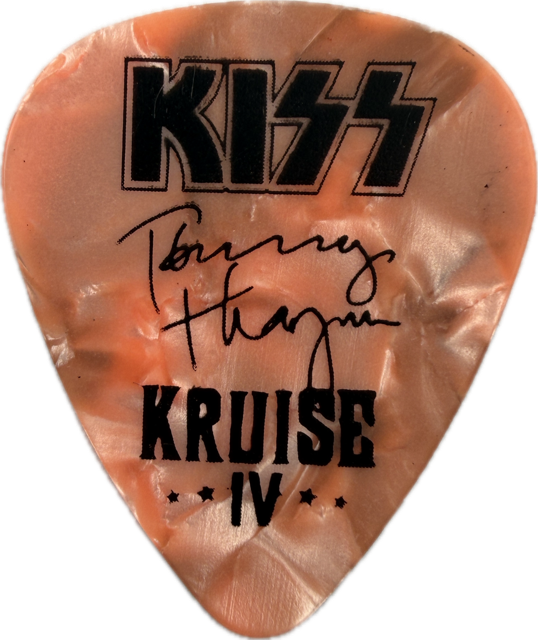 TOMMY THAYER KISS 2014 KRUISE IV TOUR GUITAR PICK reverse